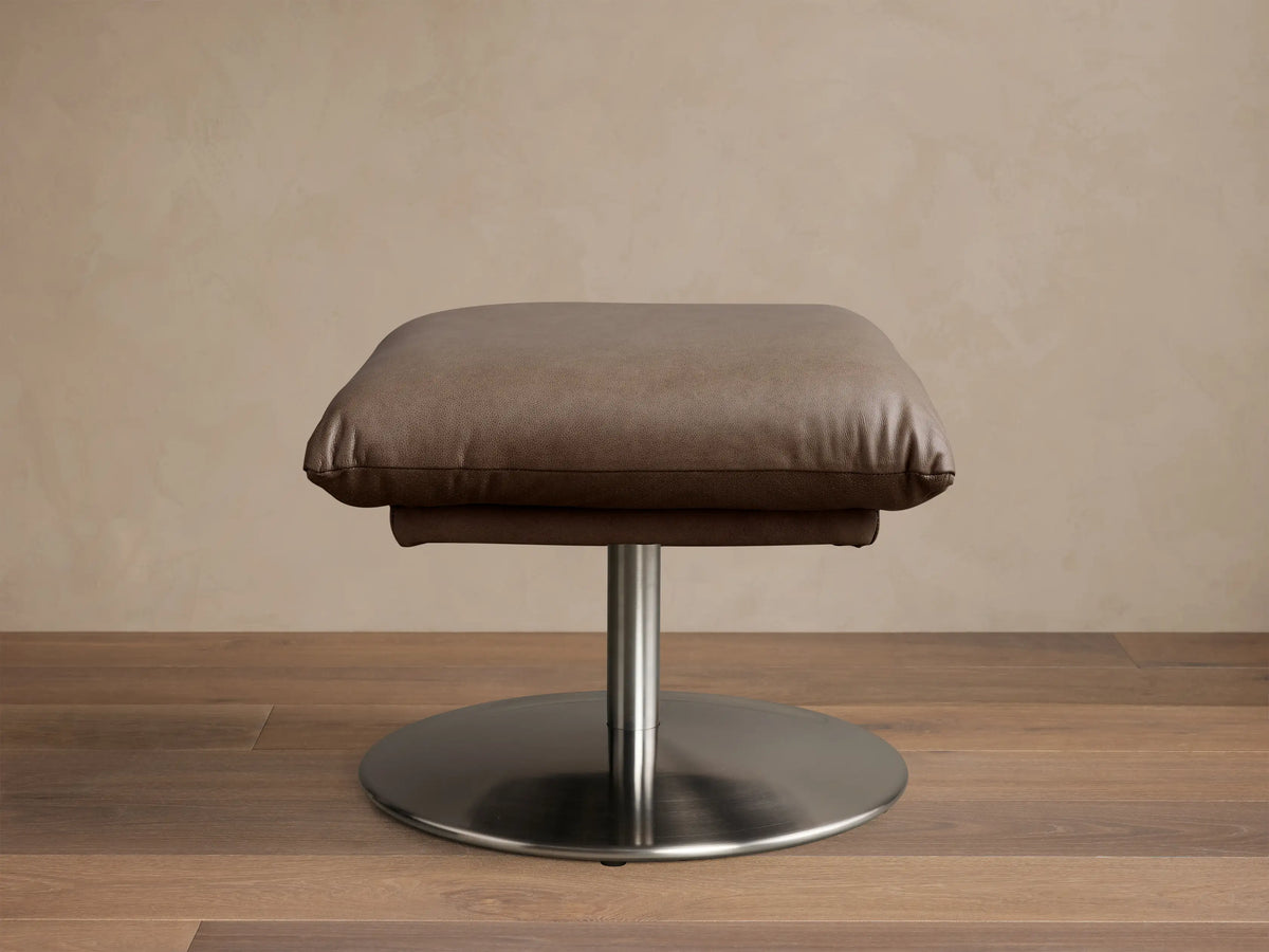 Deacon Leather Ottoman