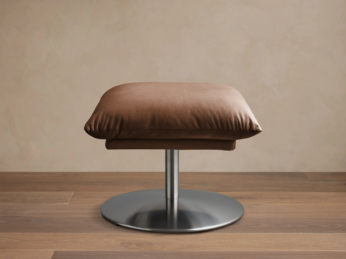 Deacon Leather Ottoman