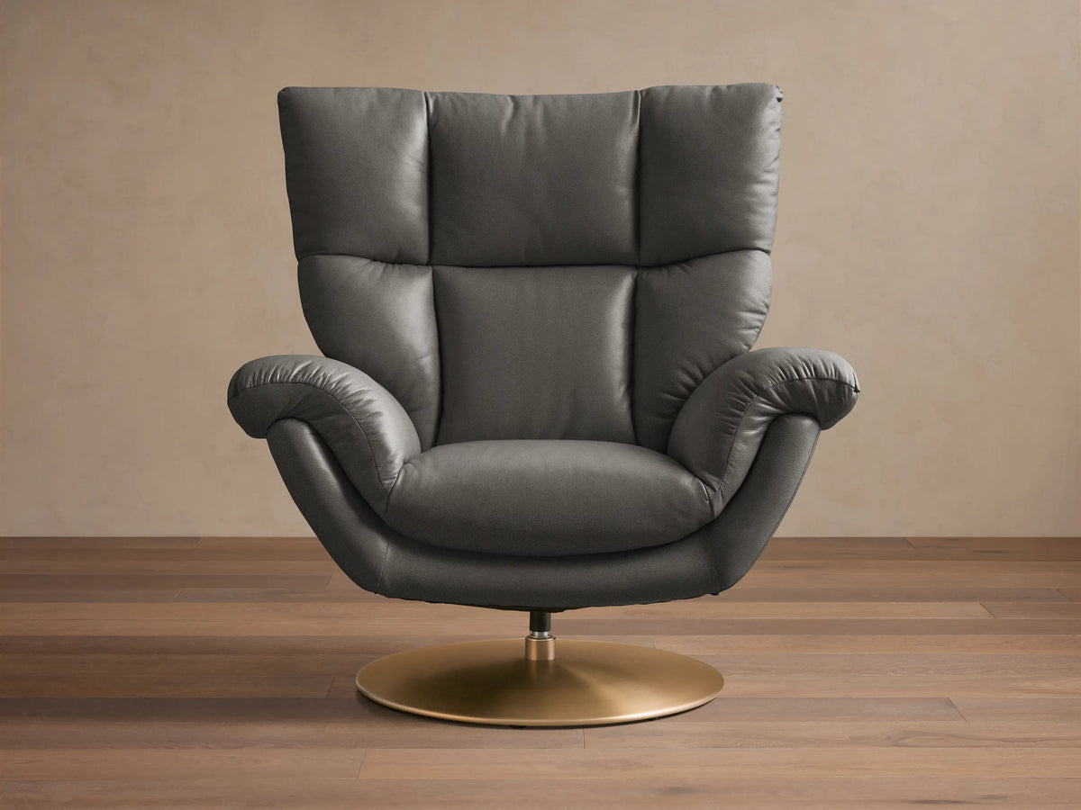 Deacon Leather Swivel Recliner