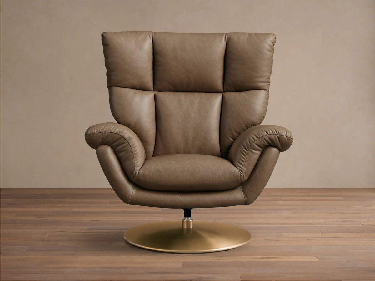 Deacon Leather Swivel Recliner