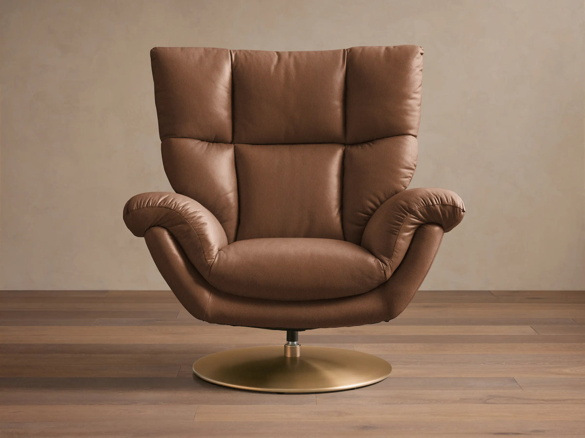 Deacon Leather Swivel Recliner