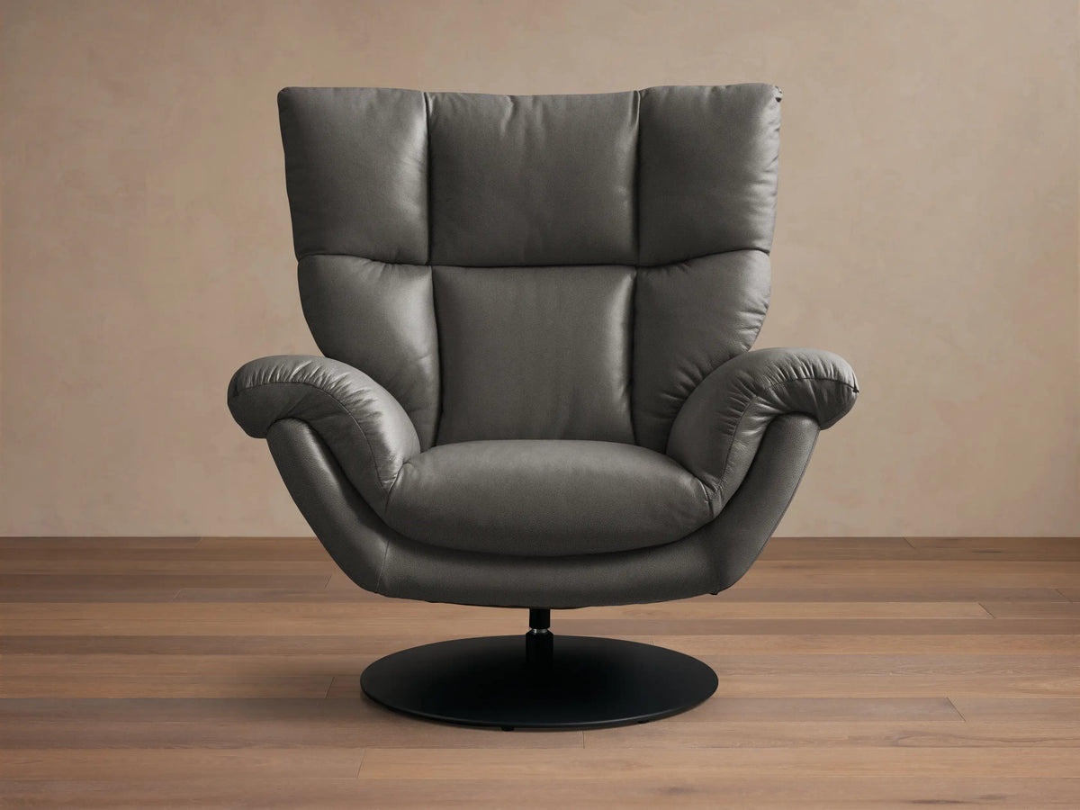 Deacon Leather Swivel Recliner