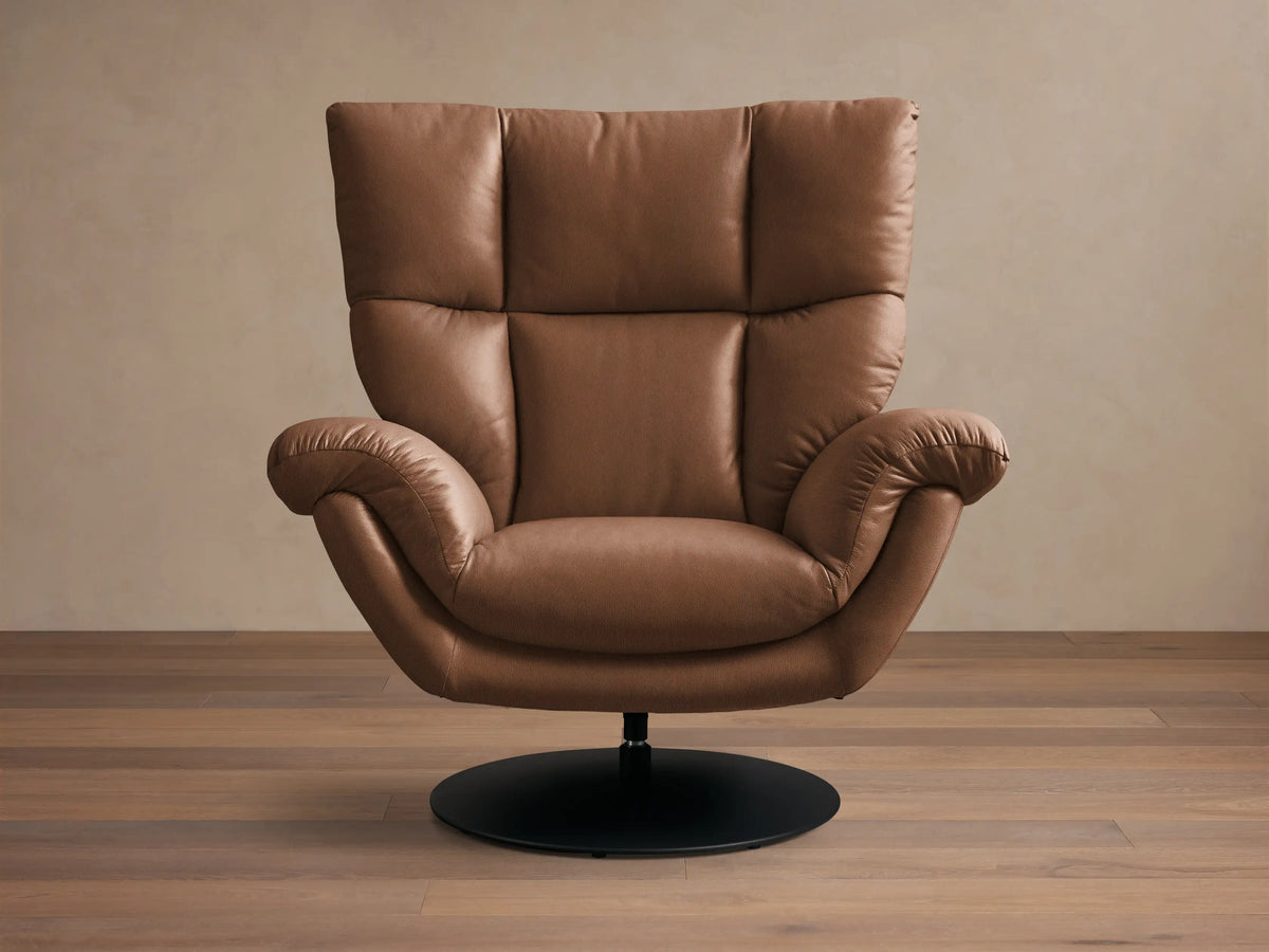 Deacon Leather Swivel Recliner