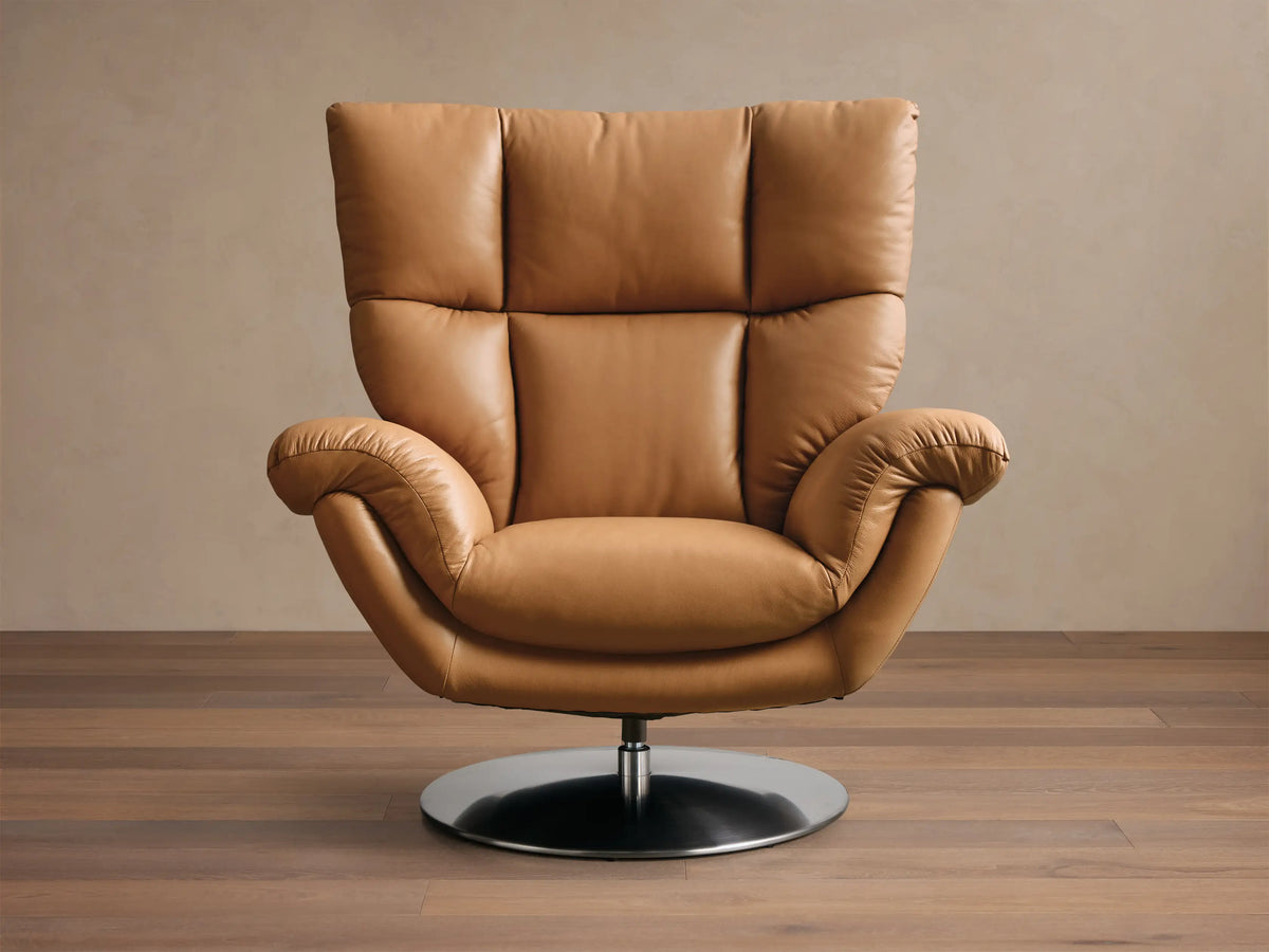Deacon Leather Swivel Recliner