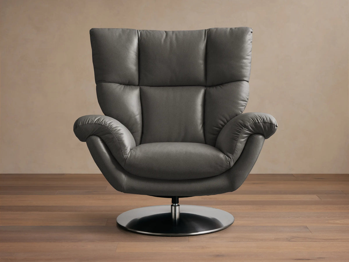 Deacon Leather Swivel Recliner