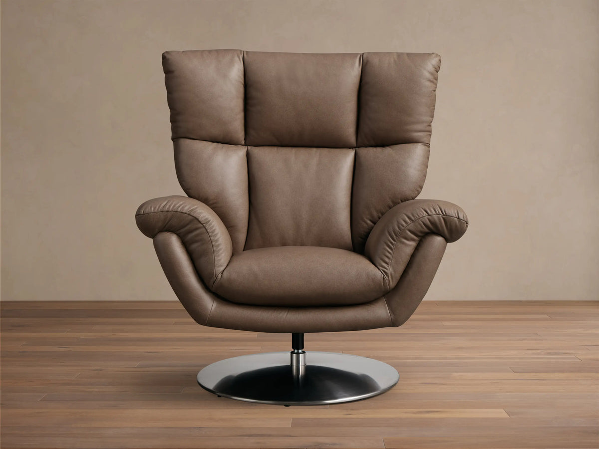 Deacon Leather Swivel Recliner