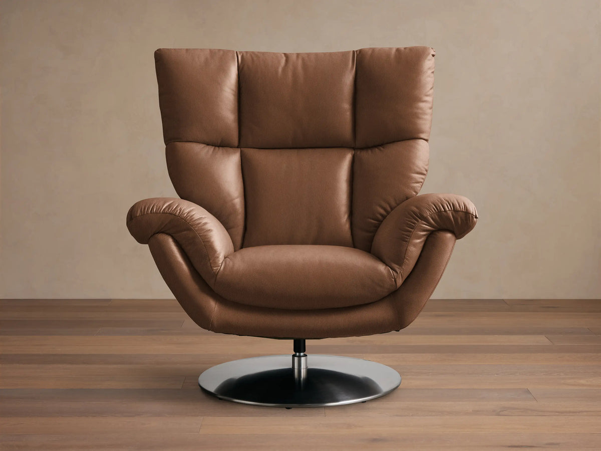 Deacon Leather Swivel Recliner