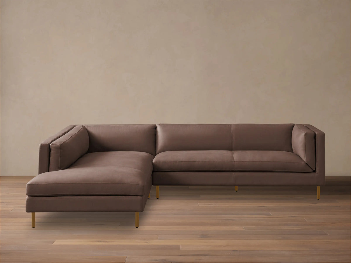 Malta Leather Two-Piece Chaise Sectional