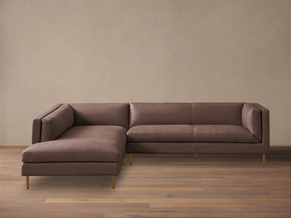 Malta Leather Two-Piece Chaise Sectional