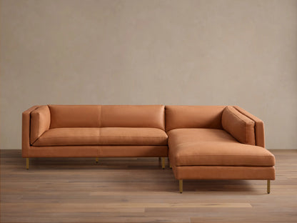 Malta Leather Two-Piece Chaise Sectional