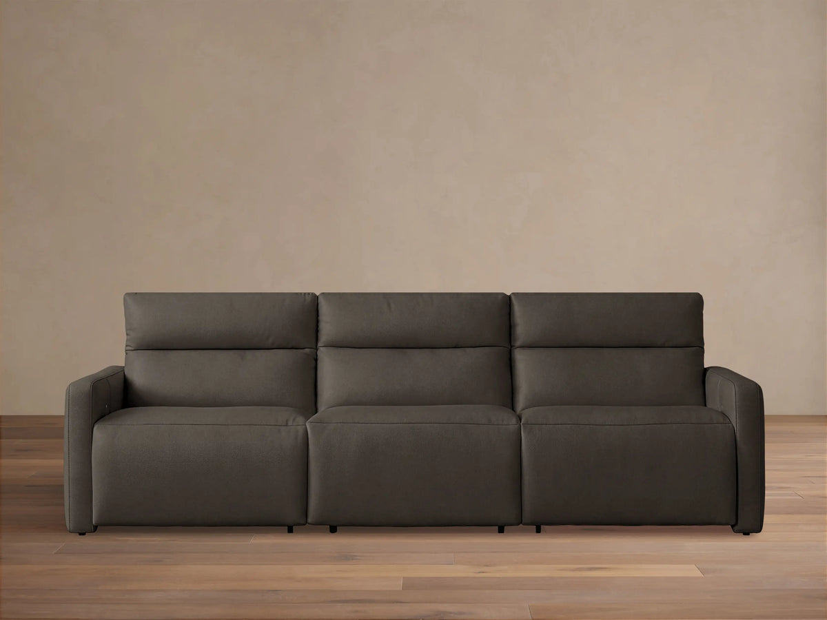 Rowland Tailored Leather Three-Piece Motion Modular Sofa