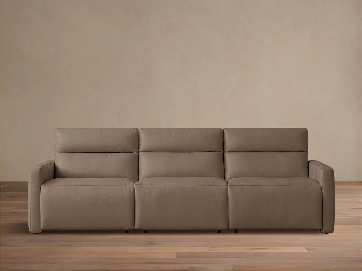 Rowland Tailored Leather Three-Piece Motion Modular Sofa