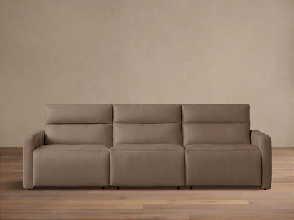 Rowland Tailored Leather Three-Piece Motion Modular Sofa