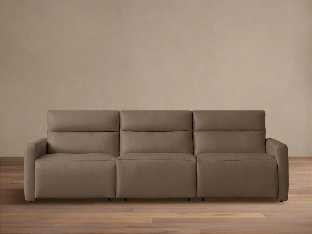Rowland Tailored Leather Three-Piece Motion Modular Sofa