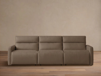 Rowland Tailored Leather Three-Piece Motion Modular Sofa