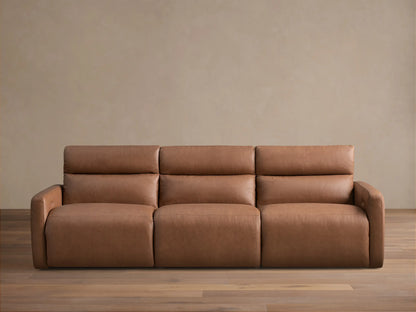 Rowland Tailored Leather Three-Piece Motion Modular Sofa