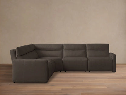 Rowland Tailored Leather Five-Piece Motion Corner Sectional