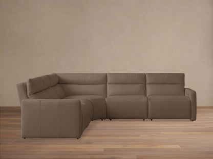 Rowland Tailored Leather Five-Piece Motion Corner Sectional