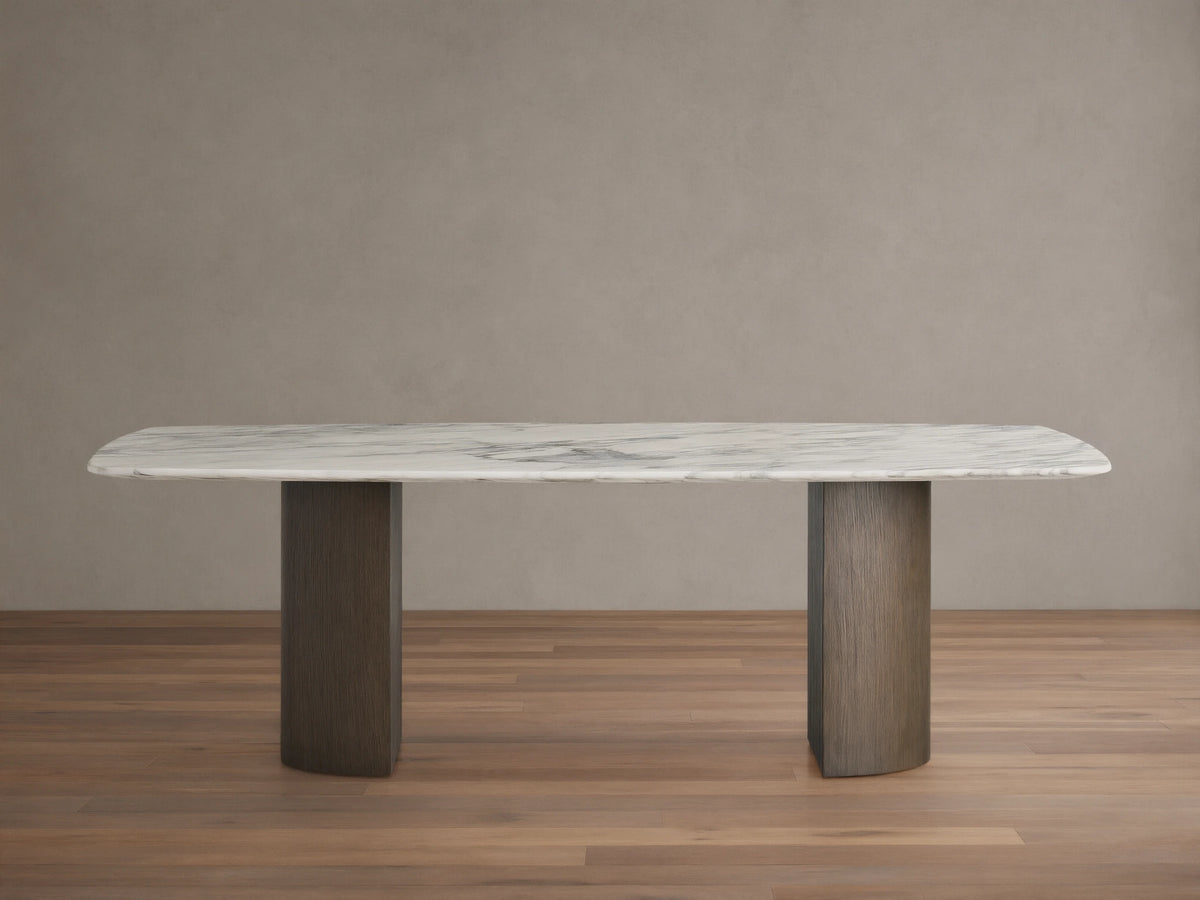 Saint Germain Stone Dining Table with Dauphine Base