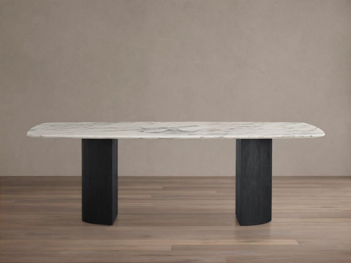 Saint Germain Stone Dining Table with Dauphine Base