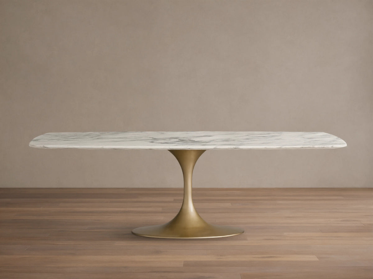 Saint Germain Stone Dining Table with Launette Base