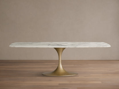 Saint Germain Stone Dining Table with Launette Base