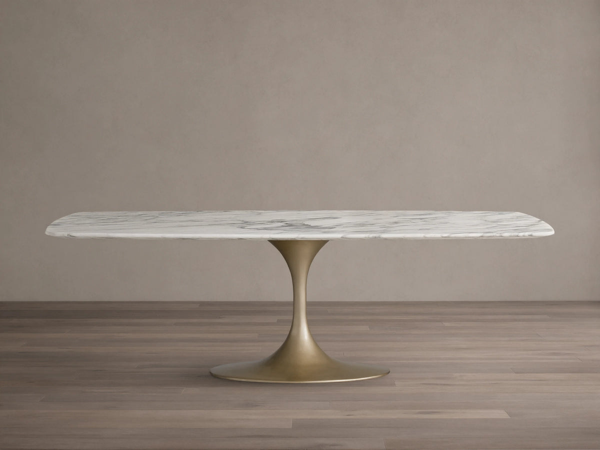 Saint Germain Stone Dining Table with Launette Base