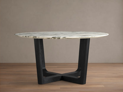 Saint Germain Round Stone Dining Table with Rennes Base