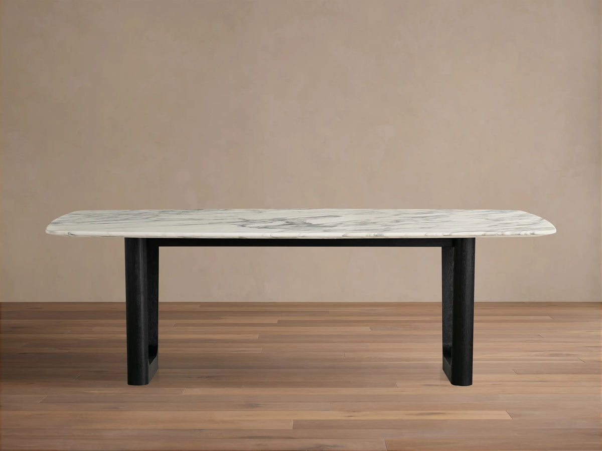 Saint Germain Stone Dining Table with Rennes Base