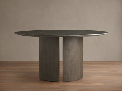 Saint Germain Round Stone Dining Table with Dauphine Base
