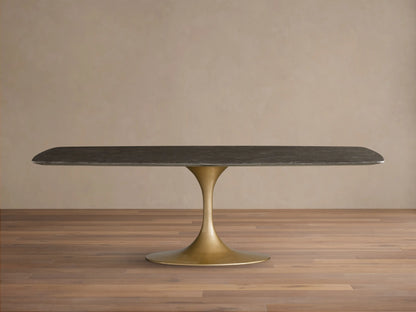 Saint Germain Stone Dining Table with Launette Base