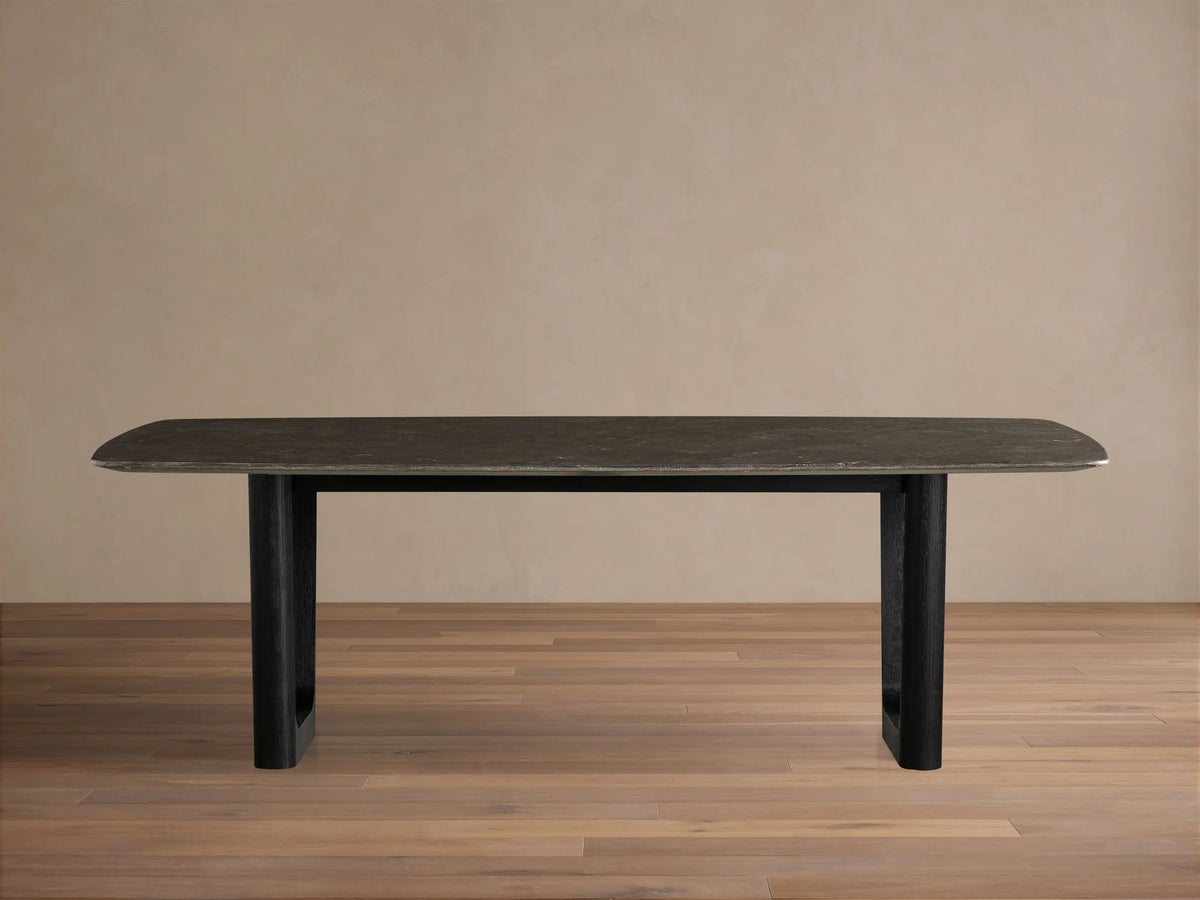 Saint Germain Stone Dining Table with Rennes Base