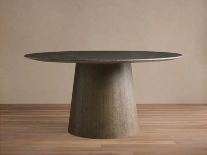 Saint Germain Round Stone Dining Table with Toulouse Base