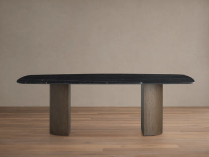 Saint Germain Stone Dining Table with Dauphine Base