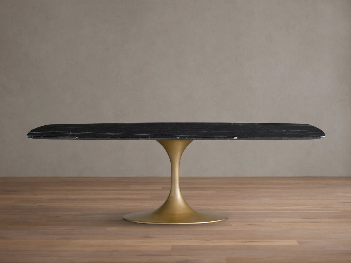 Saint Germain Stone Dining Table with Launette Base