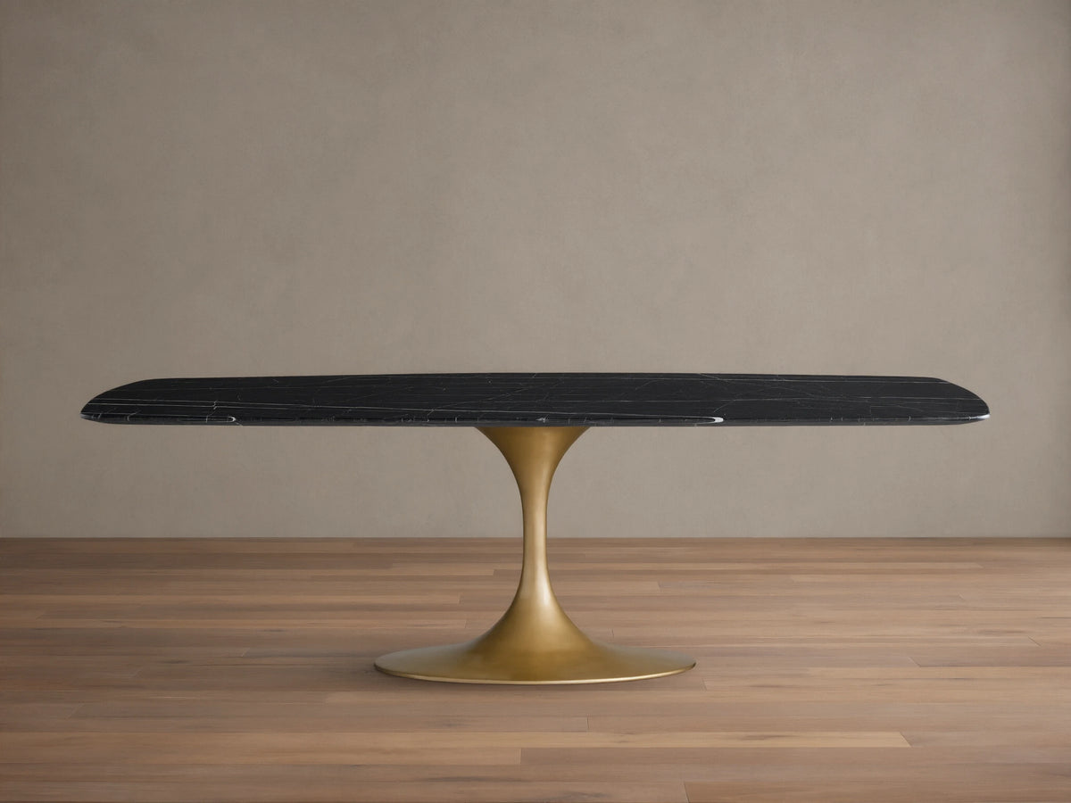 Saint Germain Stone Dining Table with Launette Base