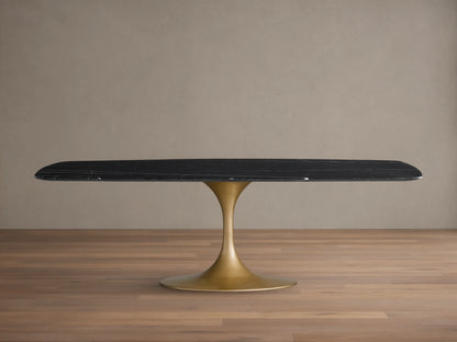 Saint Germain Stone Dining Table with Launette Base