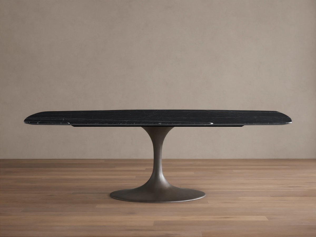 Saint Germain Stone Dining Table with Launette Base