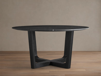 Saint Germain Round Stone Dining Table with Rennes Base