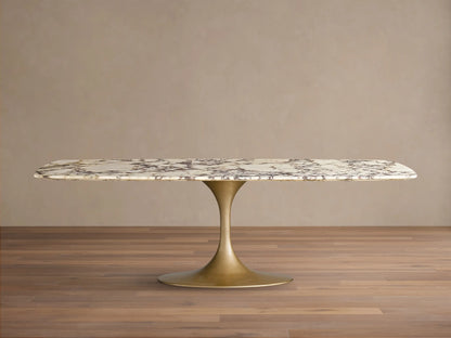 Saint Germain Stone Dining Table with Launette Base