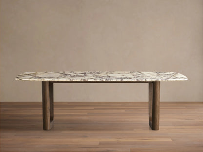 Saint Germain Stone Dining Table with Rennes Base