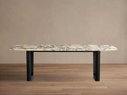 Saint Germain Stone Dining Table with Rennes Base