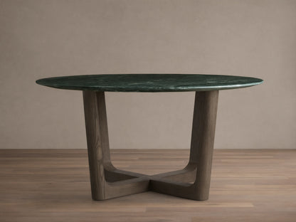 Saint Germain Round Stone Dining Table with Rennes Base