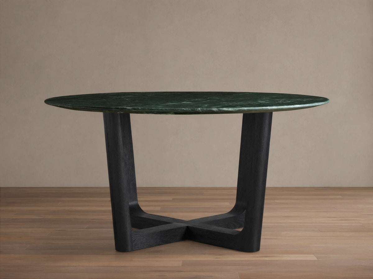 Saint Germain Round Stone Dining Table with Rennes Base