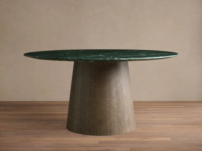 Saint Germain Round Stone Dining Table with Toulouse Base