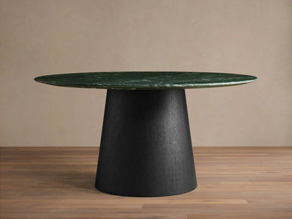 Saint Germain Round Stone Dining Table with Toulouse Base