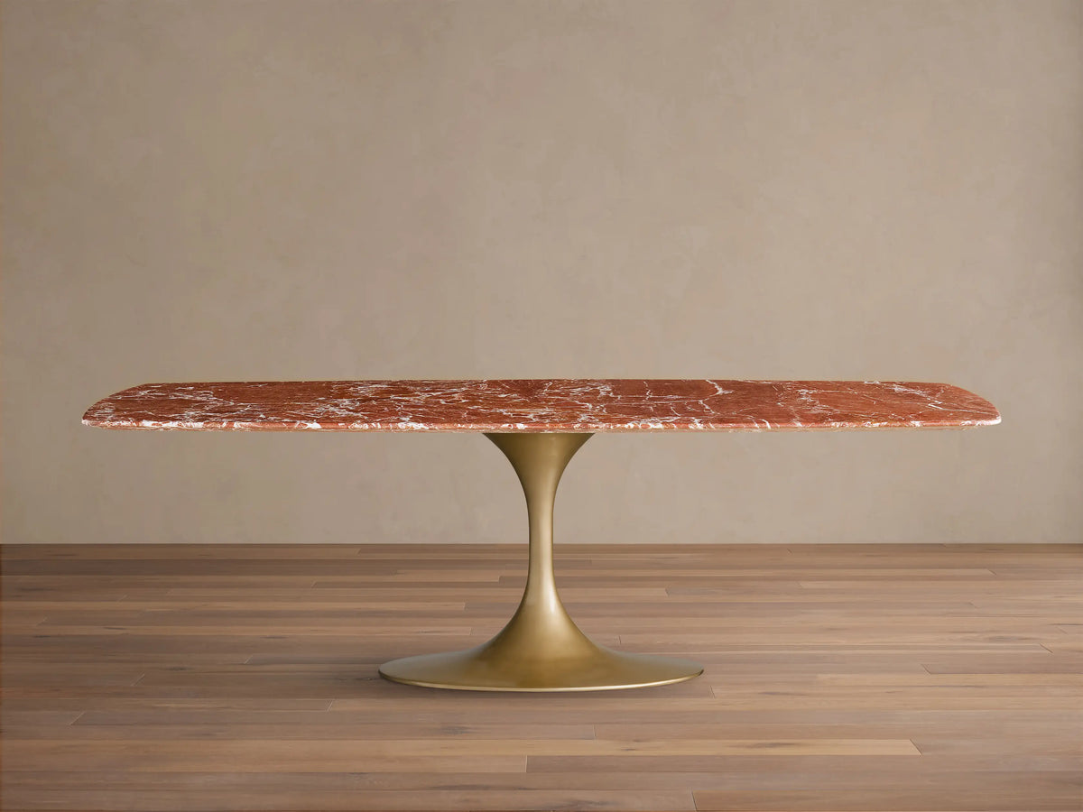 Saint Germain Stone Dining Table with Launette Base
