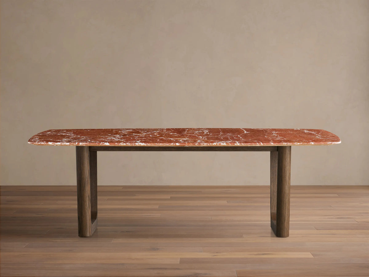 Saint Germain Stone Dining Table with Rennes Base