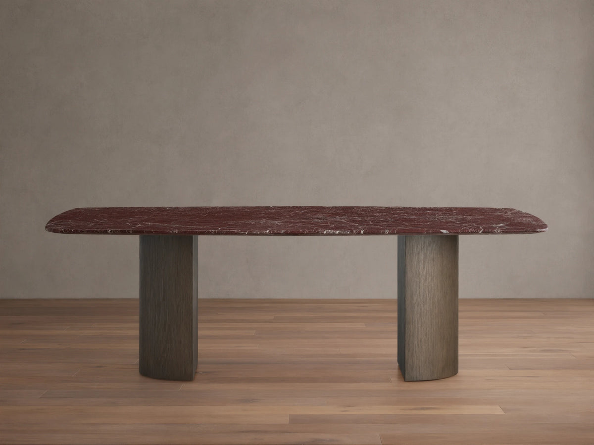 Saint Germain Stone Dining Table with Dauphine Base