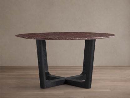 Saint Germain Round Stone Dining Table with Rennes Base